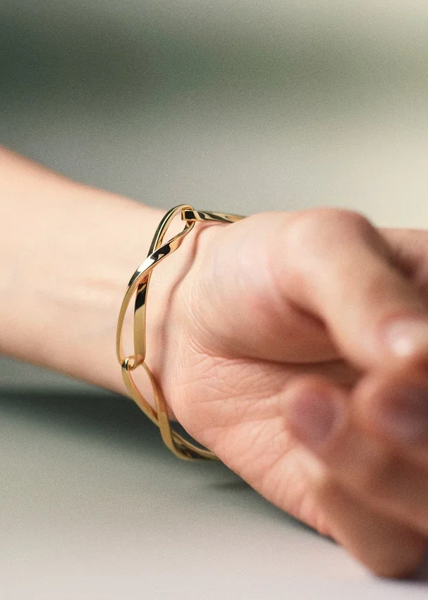 Éole-Kettenarmband, Edition mit Karatgoldvergoldung