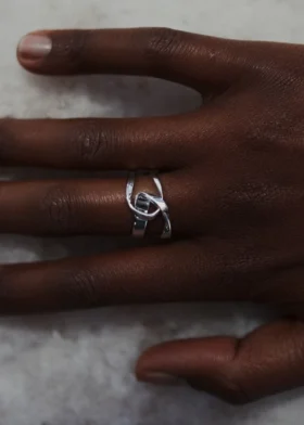 Éole Ring Edition Silber aus rhodiniertem Messing