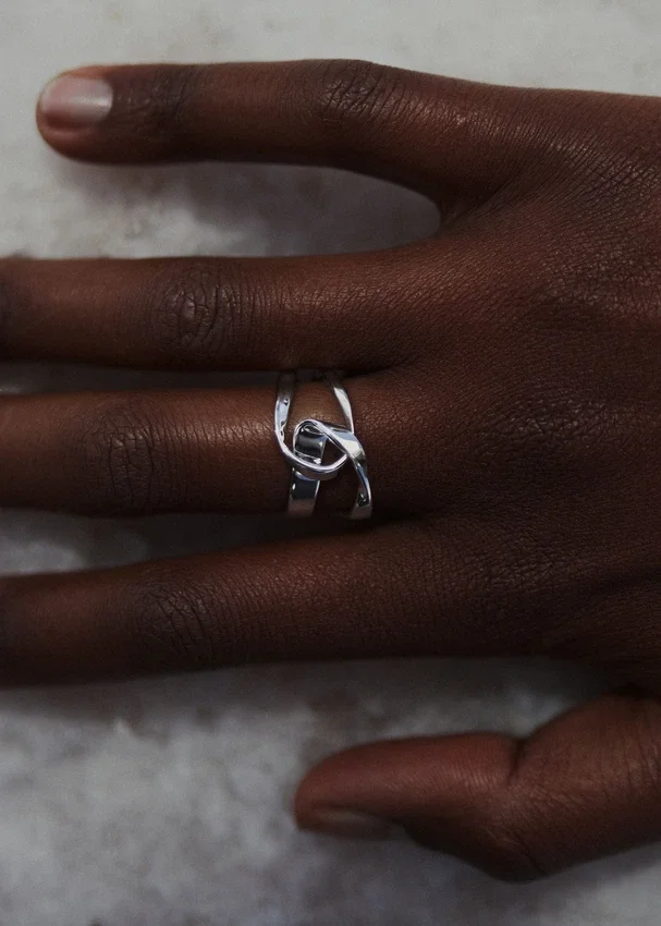 Éole Ring Edition Silber aus rhodiniertem Messing