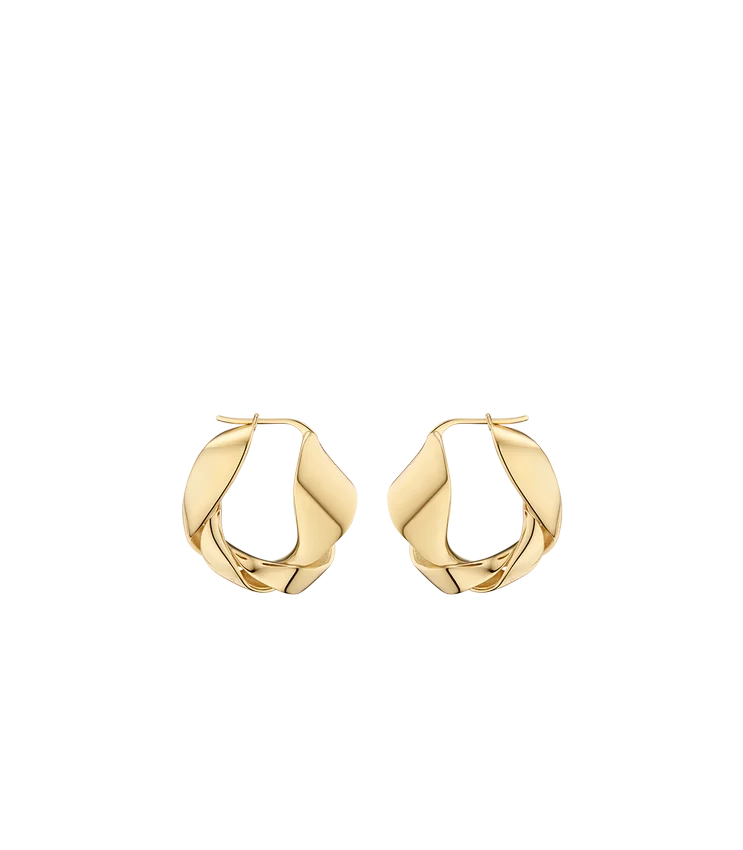 Éole Wavy Hoop Ohrringe Edition vergoldet
