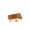 Ormé-Armband, vergoldete Edition mit Kamelleder